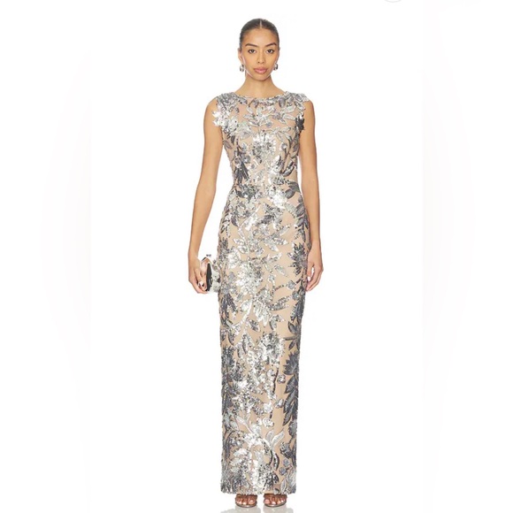 Bronx and Banco Dresses & Skirts - NWOT BRONX AND BANCO Violet Maxi Dress in Dark Silver, wedding guest dress